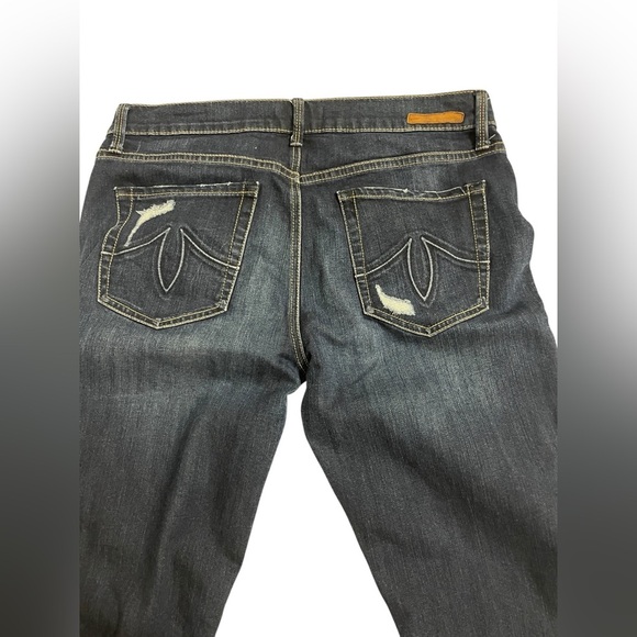 Anthropologie Level 99 Classic Blue Distressed Women Jeans Sz 28 - Picture 8 of 15